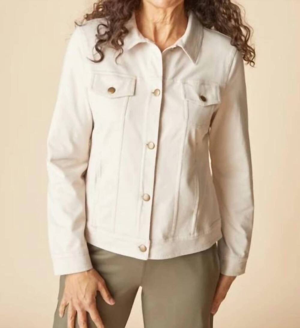NEW HABITAT stone wash denim jacket in dove